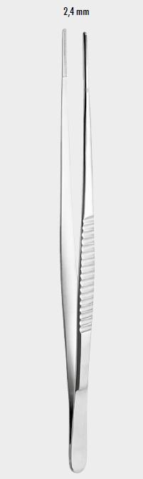 Атравматичний пінцет ДЕБЕЙКІ (DEBAKEY), 24,0 см (cm), 2,4 мм (mm). Бренд: Zepf (Зепф).